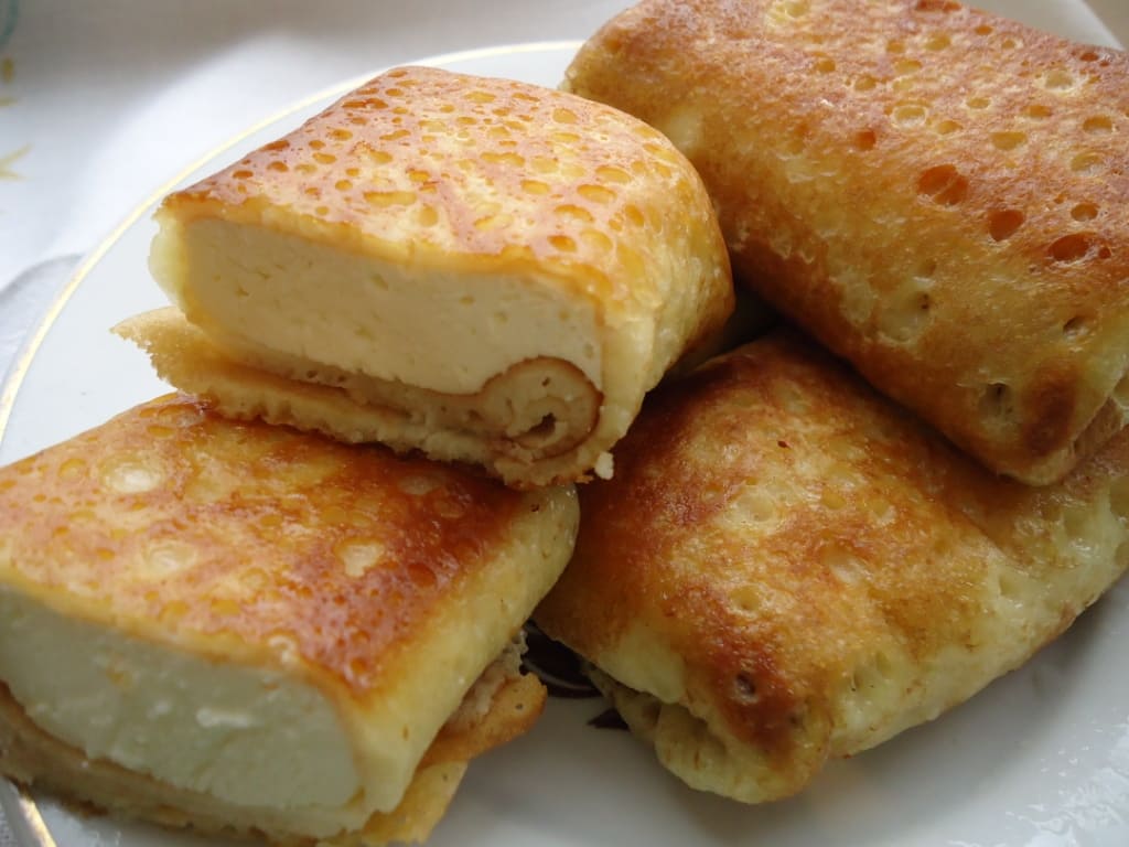 Блины с творогом