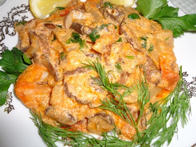 Кольраби с грибами