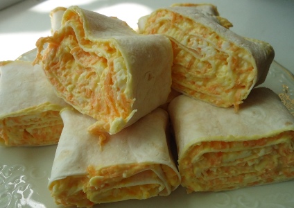 Лаваш с морковью и сыром