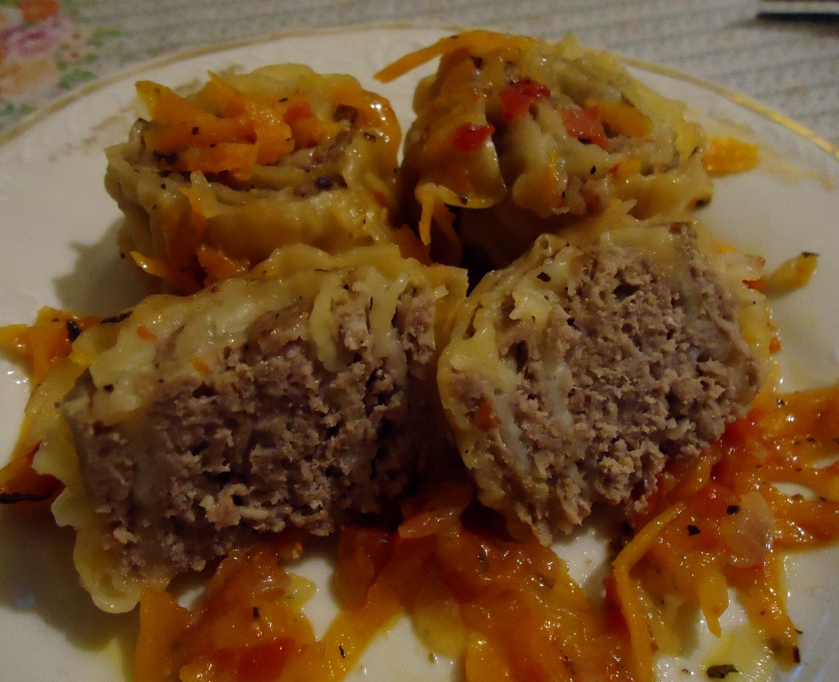 Лаваш с мясным фаршем