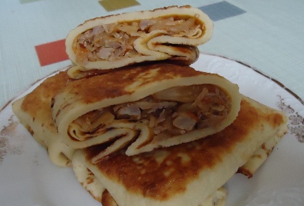 Блины с оригинальной начинкой