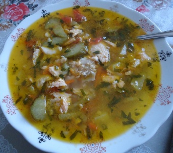 Рассольник из рыбных хребтов
