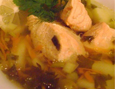 Рассольник из морской рыбы