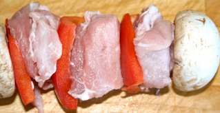 Шашлык с медом и грибами