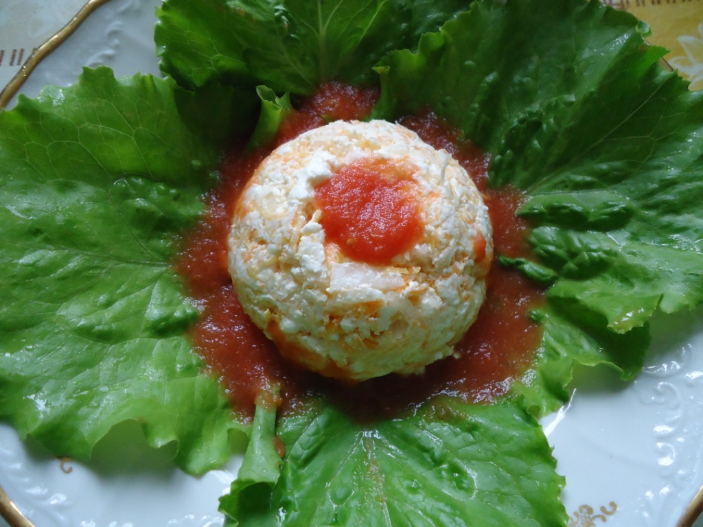 Творог с овощами Творог с овощами